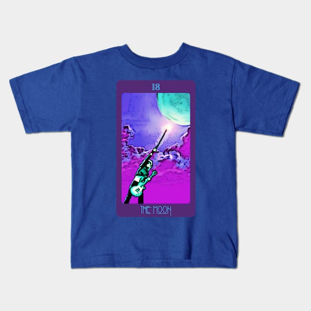 The Moon - Tarot Card Design Kids T-Shirt by Whole Lotta Pixels